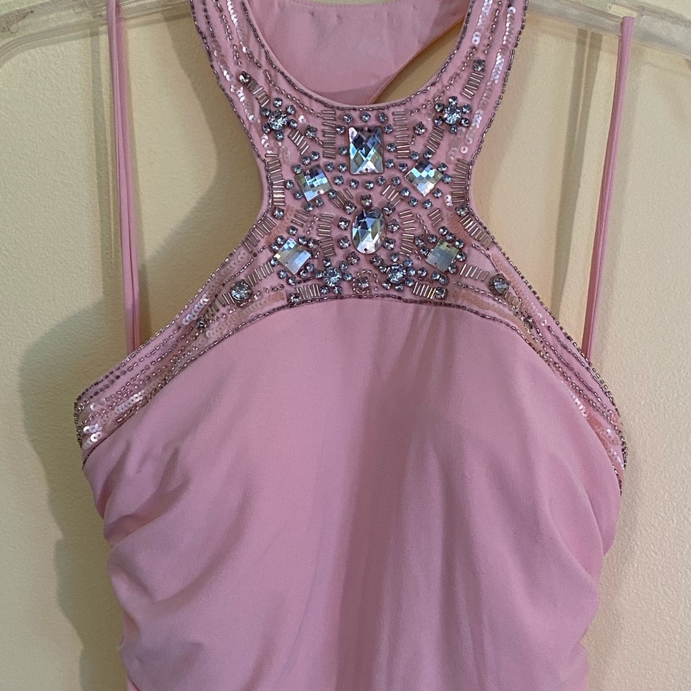 Stunning light pink evening gown